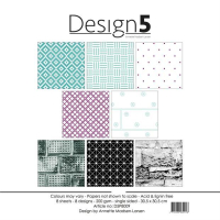 Billede: Design5 Paperpad Meteor Rain, D5P8009, 200gsm, 8 ark, 30,5x30,5cm, førpris kr. 58,- nupris