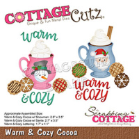 Billede: skæreskabelon krus med varm cacao, Dies CottageCutz CC-693, Warm & Cozy Cocoa