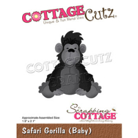 Billede: skæreskabelon babygorilla, Dies CottageCutz CC-842, Safari Gorilla (Baby)