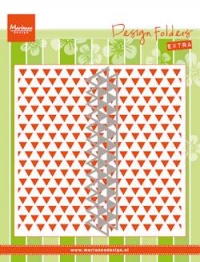 Billede: MARIANNE DESIGN EMB. FOLDER + DIE DF3428 Triangles, 125x125mm, marianne design, førpris kr. 68,00, nupris