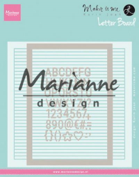 Billede: MARIANNE DESIGN EMB. FOLDER EXTRA MED RAMME OG ALFABET, DF3454 Letter Board, 152x154mm