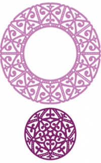 Billede: skæreskabelon Deutchland Doily die, DL285, 105x105mm & 51x51mm, cheery lynn, tilbud, førpris kr. 119,- nupris