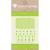Billede: Diamond Press Embossingfolder “Arrov & Mix Stripes