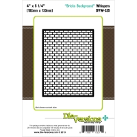 Billede: skæreskabelon Die-Versions Whispers Bricks Background, 102mm x 133mm, førpris kr. 210,00, nupris
