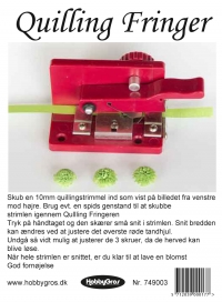 Billede: fringermaskine, bruges til at lave små blomster af 10mm strimler, som rulles med quillingpennen