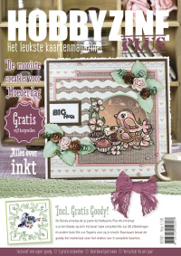Billede: Hobbyzine Plus nr. 5, hollandsk blad med masser af inspiration til kort, mønstre, 3d ark samt GOODY-mappe, førpris kr. 60,- nupris