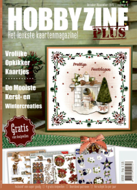 Billede: Hobbyzine Plus nr. 8, hollandsk blad med masser af inspiration til kort, mønstre, 3d ark samt GOODY-mappe, førpris kr. 60,- nupris