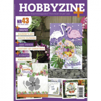 Billede: Hobbyzine Plus nr. 43, hollandsk blad med masser af inspiration til kort, mønstre, 3d ark og 1 die fra Jeanine's Art nr. JAD10134