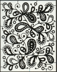 Billede: Spellbinders prægeplade i metal, Paisley, 11,5cmx14cm, førpris kr. 64,- nupris