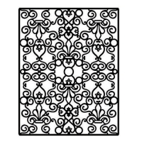 Billede: Spellbinders prægeplade i metal, Floral & Stone, 11,5cmx14cm, førpris kr. 64,- nupris