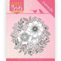Billede: skære/prægeskabelon stor blomsterbaggrund, JEANINES ART DIES JAD10084, 12,5x12,5cm 