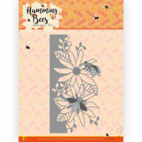 Billede: skære/prægeskabelon kant med blomster og bier, den bliver ikke skåret fra i den lige side, JEANINES ART DIES 