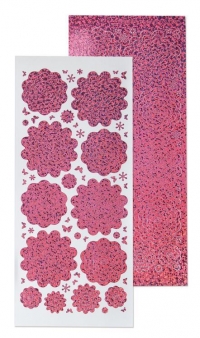 Billede: LEANE Flower Peel Offs 1stk. Diamond Pink stickers, 61.5848, førpris kr. 7,- nupris