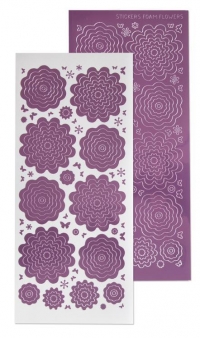 Billede: LEANE Flower Peel Offs 1stk. Mirror Candy stickers, 61.5855, førpris kr. 7,- nupris