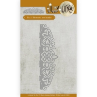 Billede: skæreskabelon kant der kun skære fra i den ene side, Lily Luna DIE LL10002, 13.3 x 3.9cm, førpris kr. 66,- nupris
