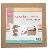 Billede: Opbevaringsboks til kort, Marianne Design Cardbox LR0035, 22,5x22,5x16,5cm + 6 paper tabs