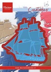 Billede: skære/prægeskabelon fuldrigger, Tiny's Tall Ship, LR0416, marianne design, førpris kr. 70,00, nupris