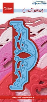 Billede: skære/prægeskabelon kant, der kun skærer fra i den ene side, 132,5x54mm, LR0421, Anja's Arch Border, marianne design, førpris kr. 70,00, nupris