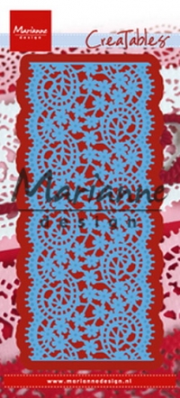 Billede: skæreskabelon løs bort, MARIANNE DESIGN CUT/EMB LR0507 Lace Border, 65x150mm