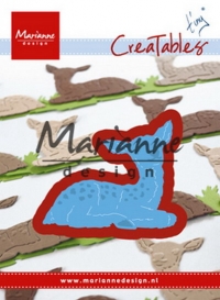 Billede: skære/prægeskabelon lille rådyr, MARIANNE DESIGN CUT/EMB LR0514 Tiny’s baby deer, 58x48mm