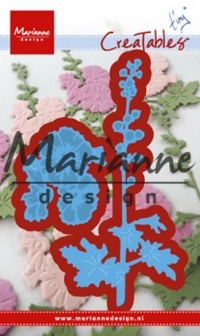 Billede: skære/prægeskabelon stokrose, MARIANNE DESIGN CUT/EMB LR0521 Tiny’s hollyhocks