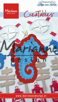 Billede: skære/prægeskabelon søhest, MARIANNE DESIGN CUT/EMB LR0536 Sea Horse, 43x60mm