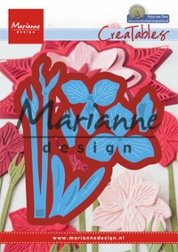Billede: skære/prægeskabelon amaryllis, MARIANNE DESIGN CUT/EMB LR0539 Petra’s Amaryllis, 80x93mm