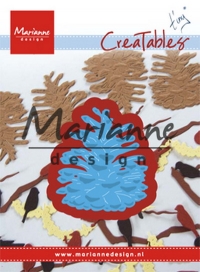Billede: skære/prægeskabelon grankogle, MARIANNE DESIGN CUT/EMB LR0557 Tiny’s Pinecone, 44x50mm