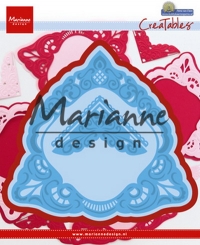 Billede: skære/prægeskabelon trekantet ramme og hjørne, MARIANNE DESIGN CUT/EMB LR0564 Petra’s Traingle
