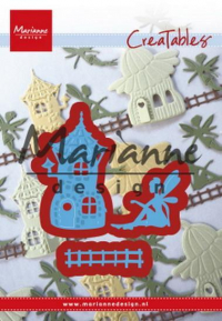 Billede: skære/prægeskabelon eventyrhus til feen, MARIANNE DESIGN CUT/EMB LR0580 Fairy Tale House, 33x59mm