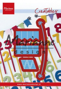 Billede: skæreskabelon flagranke, MARIANNE DESIGN CUT LR0581 Bunting Banners, 103x12,5mm