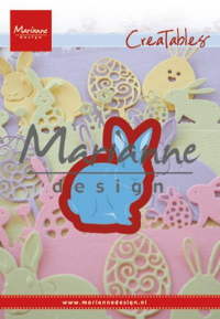 Billede: skære/prægeskabelon påskehare, MARIANNE DESIGN CUT/EMB LR0589 Bunny, 42x50mm