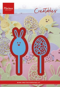 Billede: skæreskabelon påskepins, MARIANNE DESIGN CUT LR0590 Easter Pins, 25x80 & 26x66mm
