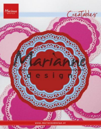 Billede: skæreskabelon dobbelt doily, MARIANNE DESIGN CUT/EMB LR0592 Doily Duo, 105x105mm