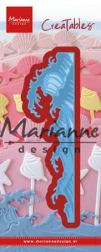 Billede: skære/prægeskabelon bølger, MARIANNE DESIGN CUT/EMB LR0600 Waves, 135x38mm