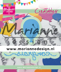Billede: skære/prægeskabelon 2 størrelse ballon, MARIANNE DESIGN CUT/EMB LR0626 Congrats & Balloon,Special die - 25th Anniversary