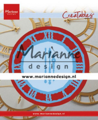 Billede: skære/prægeskabelon ur, MARIANNE DESIGN CUT/EMB LR0636 Clock, 98,5x98,5mm