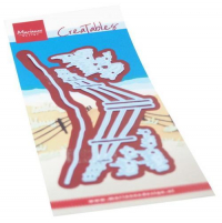 Billede: skære/prægeskabelon indhegning til strandstier, MARIANNE DESIGN CUT/EMB LR0663 Sandy Path, 135x64mm