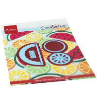 Billede: skæreskabelon vandmelonskive og citrusskiver, MARIANNE DESIGN CUT/EMB LR0668 Fruit,
33x33 & 55x27mm