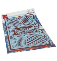 Billede: skære/prægeskabelon 3-fløjet kort, MARIANNE DESIGN CUT/EMB LR0676 Anja's Trifold, 
120x190mm