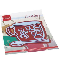 Billede: skære/prægeskabelon krus til varme drikke, MARIANNE DESIGN CUT/EMB LR0687 Hot Drink, 86x79 & 84x16mm