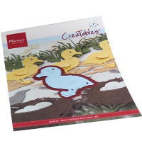 Billede: skære/prægeskabelon lille ælling, MARIANNE DESIGN CUT/EMB LR0698 Tiny's Duckling