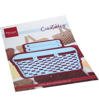 Billede: skære/prægeskabelon picnickurv, MARIANNE DESIGN CUT/EMB LR0702 Wicker Basket, 94x57mm