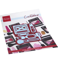 Billede: skære/prægeskabelon make up sæt,  MARIANNE DESIGN CUT/EMB LR0704 Makeup Set, 58x77mm