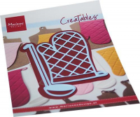 Billede: skære/prægeskabelon grillhandske og opøser, MARIANNE DESIGN CUT/EMB LR0707 Oven mitt & Spoon, 58x80 & 36x86mm