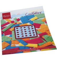 Billede: skære/prægeskabelon klods med prikker, MARIANNE DESIGN CUT/EMB LR0723 Bricks, hele pladen 44x44mm