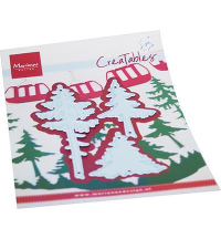Billede: skæreskabelon 3 grantræer, MARIANNE DESIGN CUT/EMB LR0736 Tiny's Pines, 36x98, 36x60 & 43x44mm