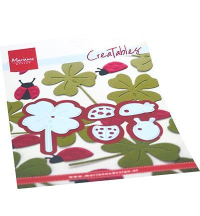 Billede: skære/prægeskabelon mariehøns og firkløver, MARIANNE DESIGN CUT/EMB LR0745 Lady Bugs, 15x25 & 40x48mm