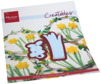 Billede: skære/prægeskabelon påskelilje, MARIANNE DESIGN CUT/EMB LR0755 Daffodil, 35x73 & 21x60mm