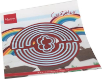 Billede: skæreskabelon regnbue og 2 skyer, MARIANNE DESIGN CUT/EMB LR0765 Rainbow, 100x98mm
